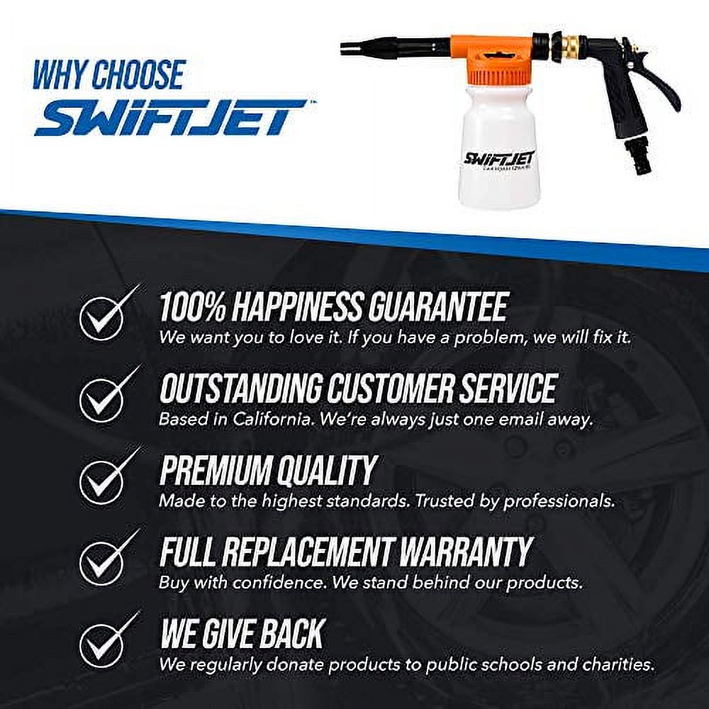 SwiftJet Car Wash Foam Gun Microfiber Wash Mitt - Car Foam Sprayer